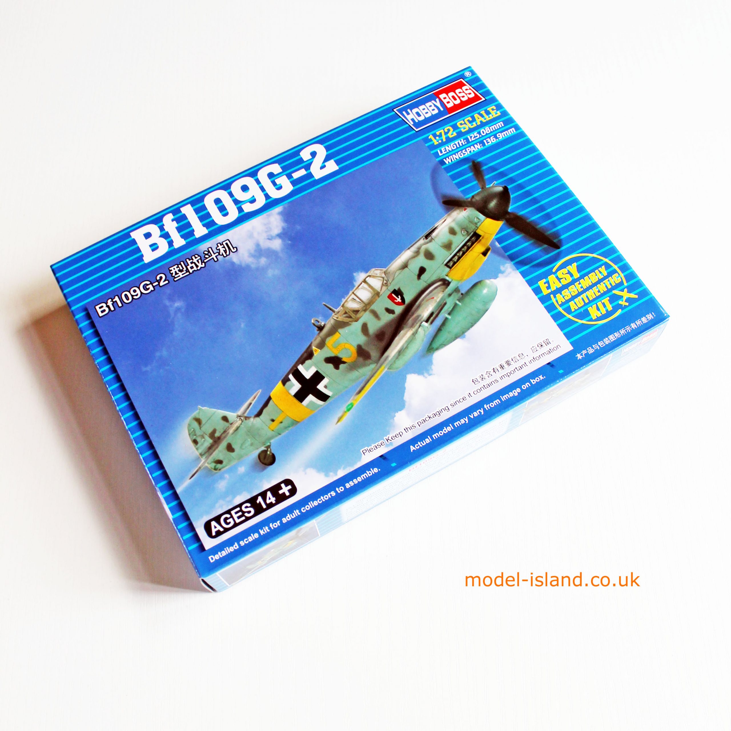 Hobby Boss 80223 Bf109 G-2 Plastic Model Kit Scale 1/72 – Model